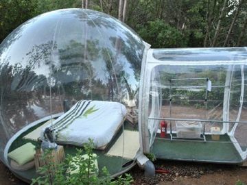 Im Freien aufblasbares Lager-Zelt des transparenten Rasen-aufblasbaren Zelt-freien Raumes für Familie