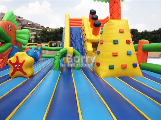 Soem-aufblasbarer Spielplatz im Freien für Kinder klettern und schieben kombiniertes Playland-Riesen-Hüpfburgen
