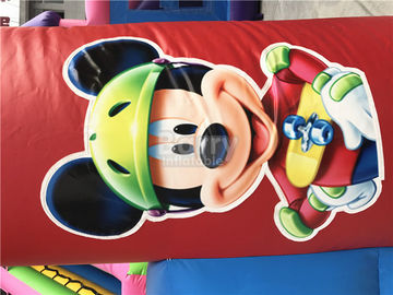 Kundengebundenes aufblasbares springendes Schloss-Dia Mickey Mouses für Hinterhof