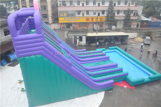 0.55mm PVC fertigte die 4 Weg-aufblasbaren Wasserrutsche mit Pool für Erwachsenen oder Kinder besonders an