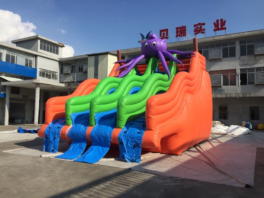 Falten Sie nähenden aufblasbaren Wasserrutsche-Unterhaltungs-Spielplatzgeräte-Park