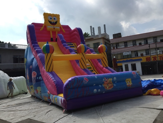 Schloss-Luft-Schlag-Haus 1000D Plato Commercial Inflatable Slide Jumping